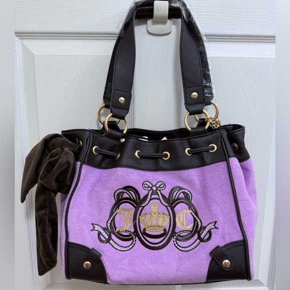 NWT Juicy Couture Juicy Lovers Club Daydreamer Tote in Violet Tulle - Picture 1 of 6